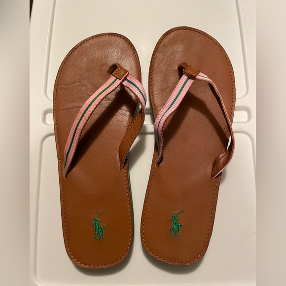 Pink and Green Polo Sandals - Picture 1 of 4